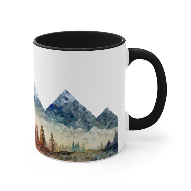 Mountains And Forest Mug 11oz Ceramic Mountain Landscape Illustration Coffee Mug Forest Landscape Tea Mug Outdoor Adventure Tea Cup Gift 4.jpg