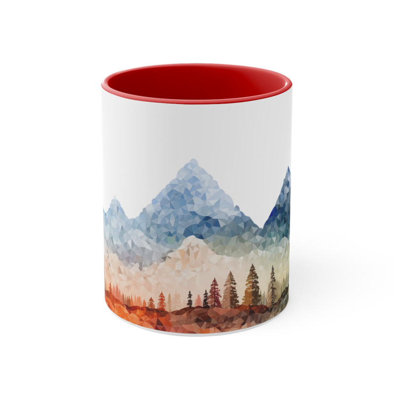 Mountains And Forest Mug 11oz Ceramic Mountain Landscape Illustration Coffee Mug Forest Landscape Tea Mug Outdoor Adventure Tea Cup Gift 6.jpg