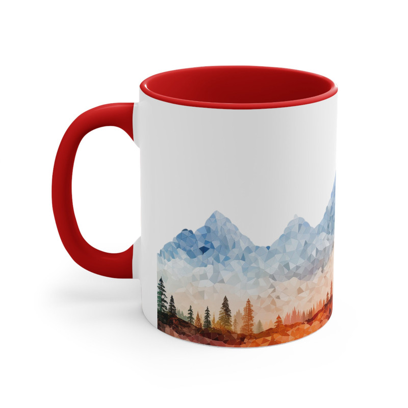 Mountains And Forest Mug 11oz Ceramic Mountain Landscape Illustration Coffee Mug Forest Landscape Tea Mug Outdoor Adventure Tea Cup Gift 7.jpg