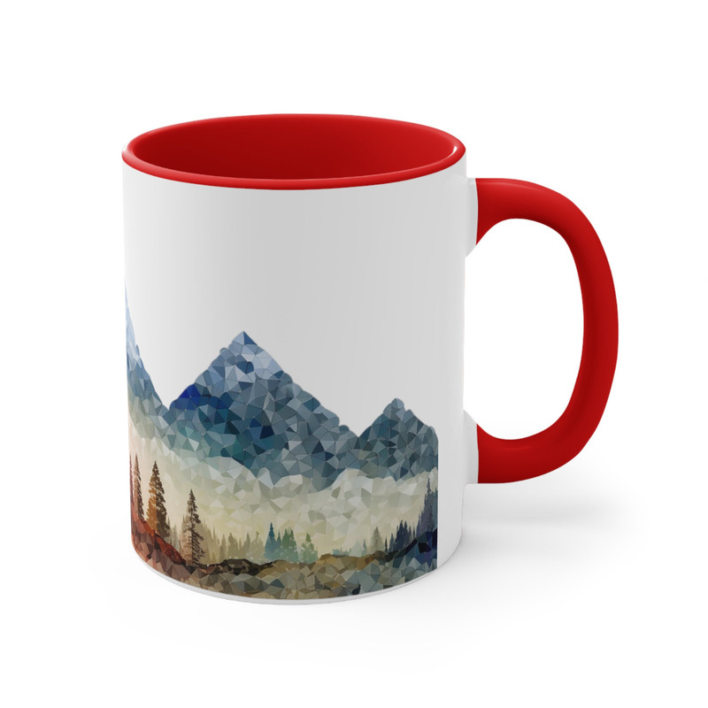 Mountains And Forest Mug 11oz Ceramic Mountain Landscape Illustration Coffee Mug Forest Landscape Tea Mug Outdoor Adventure Tea Cup Gift 8.jpg