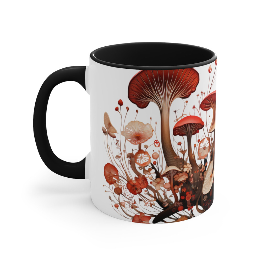 Mushroom Mug Botanical Boho Coffee Mug Botanical Mushroom Gifts Foraging Tea Cup Fungi Magic Tea Mug Cottagecore Mushroom Decor Mushroom Cup 5.jpg