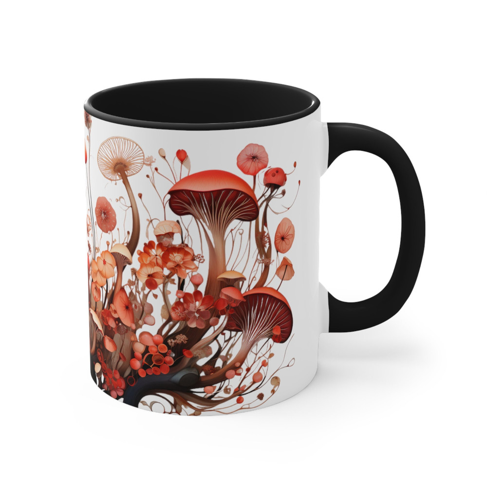 Mushroom Mug Botanical Boho Coffee Mug Botanical Mushroom Gifts Foraging Tea Cup Fungi Magic Tea Mug Cottagecore Mushroom Decor Mushroom Cup 6.jpg