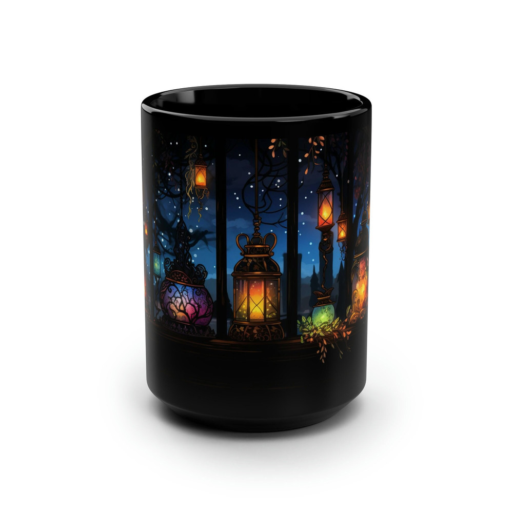 Mystical Aesthetic Mug Witchy Coffee Mug Candle Tea Cup Magical Aesthetic Tea Mug Enchanted Land Coffee Cup Mystical Forest Mug Wiccan Cup 1.jpg