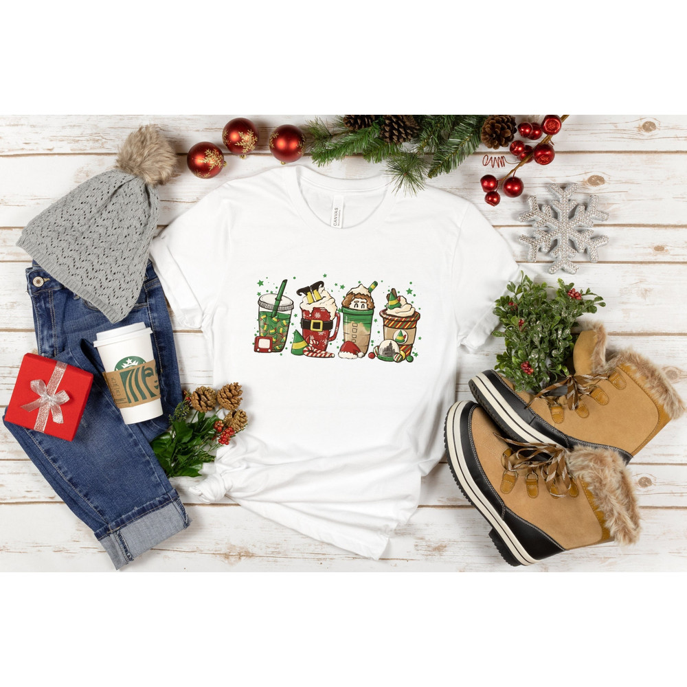 Christmas Elf Coffee Sweatshirt, Christmas Shirt, Coffe Sweasthirt, Coffe Lover, Christmas Gift, Christmas Tee, christmas shirts, Elf Shirt 1.jpg