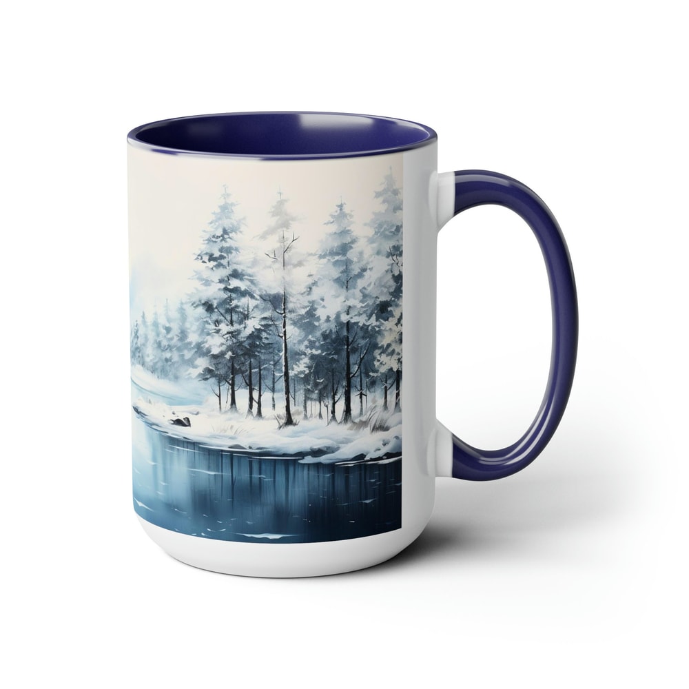Nordic Winter Mug Scandinavian Coffee Cup Winter Wonderland Drinkware Nordic Forest Coffee Mug Cozy Scandinavian Tea Cup Winter Scene Cup 4.jpg