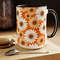 Orange Daisy Mug, Daisies Mug, Daisy Coffee Mug, Daisy Ceramic Mug, Ceramic Mug With Daisies, Cottagecore Daisy Mug, Daisy Mug Gift, Retro 1.jpg