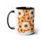 Orange Daisy Mug, Daisies Mug, Daisy Coffee Mug, Daisy Ceramic Mug, Ceramic Mug With Daisies, Cottagecore Daisy Mug, Daisy Mug Gift, Retro 2.jpg