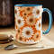 Orange Daisy Mug, Daisies Mug, Daisy Coffee Mug, Daisy Ceramic Mug, Ceramic Mug With Daisies, Cottagecore Daisy Mug, Daisy Mug Gift, Retro 6.jpg