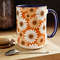 Orange Daisy Mug, Daisies Mug, Daisy Coffee Mug, Daisy Ceramic Mug, Ceramic Mug With Daisies, Cottagecore Daisy Mug, Daisy Mug Gift, Retro 8.jpg
