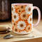 Orange Daisy Mug, Daisies Mug, Daisy Coffee Mug, Daisy Ceramic Mug, Ceramic Mug With Daisies, Cottagecore Daisy Mug, Daisy Mug Gift, Retro 9.jpg