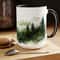 Pine Trees Coffee Cup Evergreen Forest Tea Mug Forest Landscape Mug Nature Inspired Drinkware Nordic Evergreen Cup Serene Forest Drinkware 1.jpg