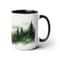Pine Trees Coffee Cup Evergreen Forest Tea Mug Forest Landscape Mug Nature Inspired Drinkware Nordic Evergreen Cup Serene Forest Drinkware 4.jpg
