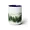 Pine Trees Coffee Cup Evergreen Forest Tea Mug Forest Landscape Mug Nature Inspired Drinkware Nordic Evergreen Cup Serene Forest Drinkware 7.jpg