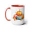 Pretty Autumn Pumpkin Mug Large 15oz Two Tone Pumpkin Mug Fall Vibes Pumpkin Cup Large Fall Inspired 11oz Autumn Pumpkin And Leaf Cup 2.jpg