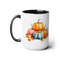 Pretty Autumn Pumpkin Mug Large 15oz Two Tone Pumpkin Mug Fall Vibes Pumpkin Cup Large Fall Inspired 11oz Autumn Pumpkin And Leaf Cup 5.jpg