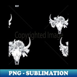 Skulls and Flowers - Digital Sublimation Download File - Bold & Eye-catching