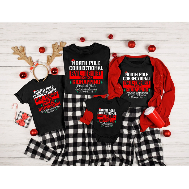 North Pole Correctional Shirt, Funny Family Matching Christmas Shirt, North Pole Correctional T-Shirt, Christmas Shirts, Christmas Gift.jpg