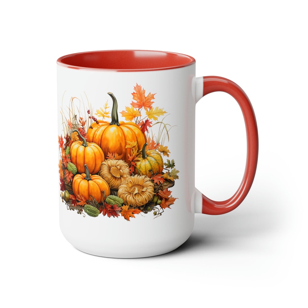 Pumpkin Fall Coffee Mug Pumpkin And Leaves Tea Mug Fall Lover Mug Gift Seasonal Cup Fall Season Gift Autumn Lover Gift Pumpkin Fall Tea Cup 4.jpg