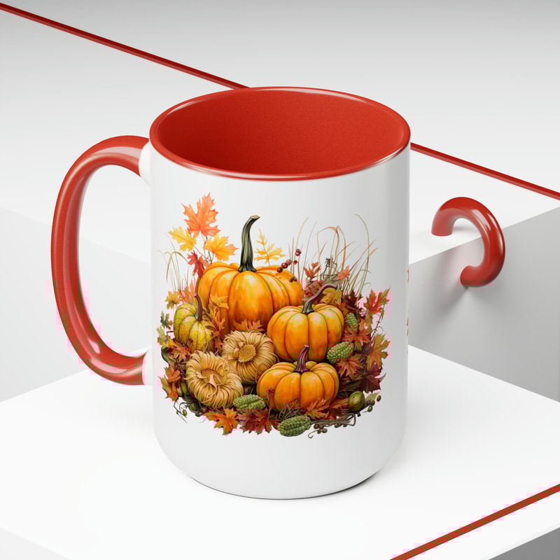 Pumpkin Fall Coffee Mug Pumpkin And Leaves Tea Mug Fall Lover Mug Gift Seasonal Cup Fall Season Gift Autumn Lover Gift Pumpkin Fall Tea Cup 5.jpg