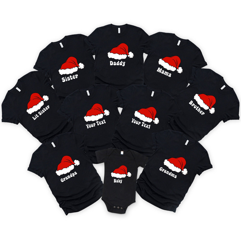 Santa Hat Christmas Shirt, Christmas Family Shirt, Santa Hat Shirt, Christmas Funny Shirt, Christmas Tee, Merry Christmas, Family Tee.jpg