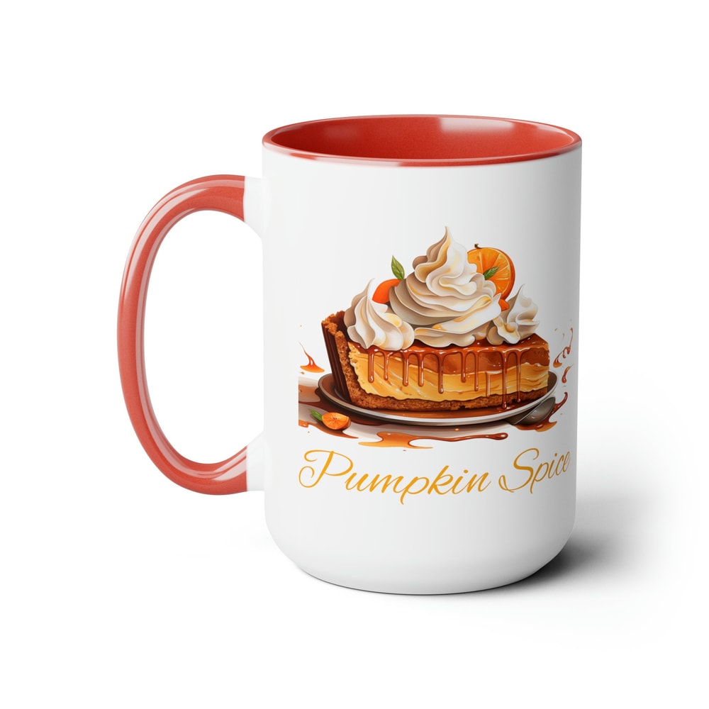 Pumpkin Pie Coffee Mug Fall Dessert Mug Thanksgiving Mug Gift Pumpkin Spice Holiday Coffee Cup Large Ceramic Thanksgiving Pumpkin Spice Cup 3.jpg