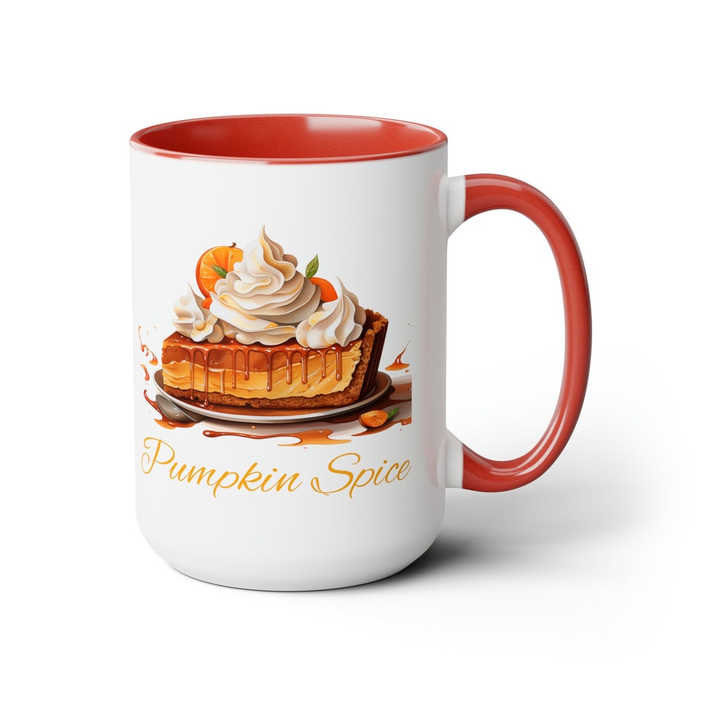 Pumpkin Pie Coffee Mug Fall Dessert Mug Thanksgiving Mug Gift Pumpkin Spice Holiday Coffee Cup Large Ceramic Thanksgiving Pumpkin Spice Cup 5.jpg