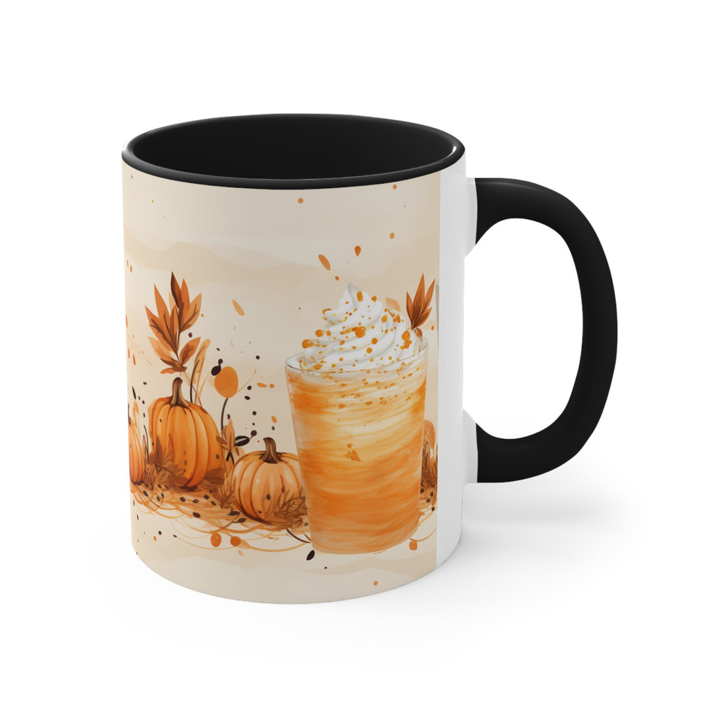 Pumpkin Spice Coffee Mug Latte Coffee Mug Autumn And Fall Inspired Mug Fall Theme Tea Cup Seasonal Autumn Mug Latte Cup Frappuccino Cup 5.jpg
