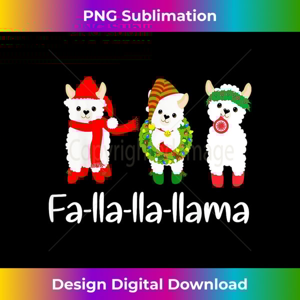 TE-20231122-3125_Fa la la llama Cue Christmas Llamas Xmas Llama Tee 0200.jpg