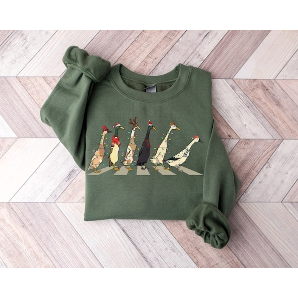Christmas Ducks Sweatshirt, Duck Christmas Shirt For Women, Funny Animals Christmas Sweatshirt, Farm Lover Gift, Funny Christmas Shirt.jpg