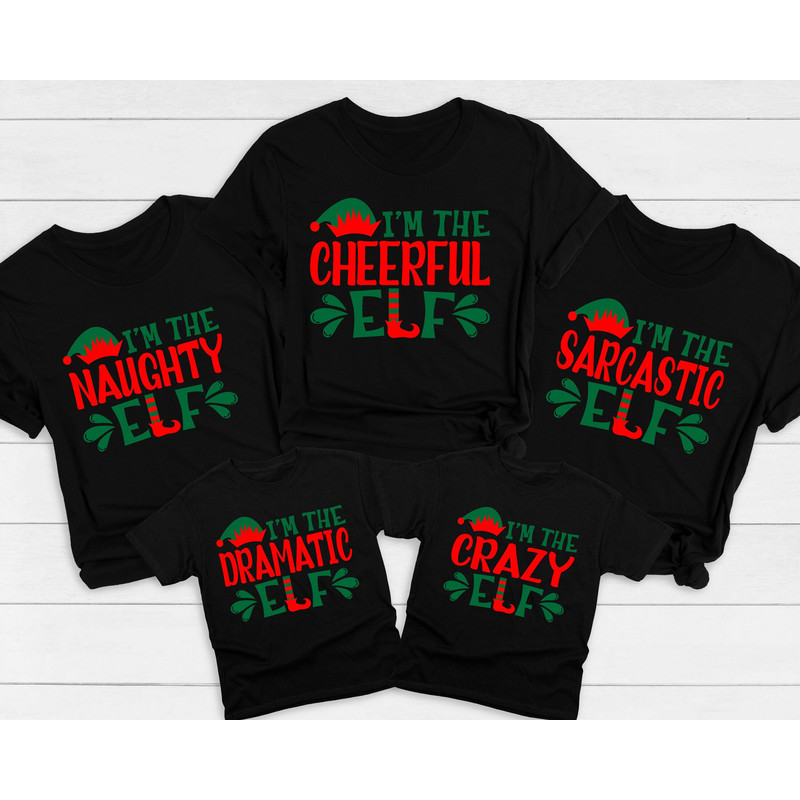Christmas I'm The Elf Crewneck Matching T-Shirts For New Year Party, Elf Lover Christmas Shirts, I'm The Drunk Elf,Christmas Family Matching.jpg