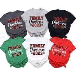 family christmas 2023 t-shirt gift for xmas matching, matching family xmas sweater, family shirts, xmas holiday hoodie,