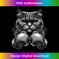 cat boxing unleashed feline with boxing gloves designs tank top - edgy sublimation digital file - access the spectrum of sublimation artistry