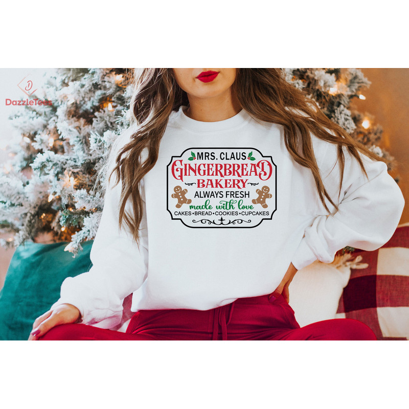 Gingerbread Bakery Always Fresh Cute Noel Sweater, Christmas Cookie Made With Love Tee, Baking Xmas Cookie Shirt, Xmas Cookie Lovers Sweater.jpg