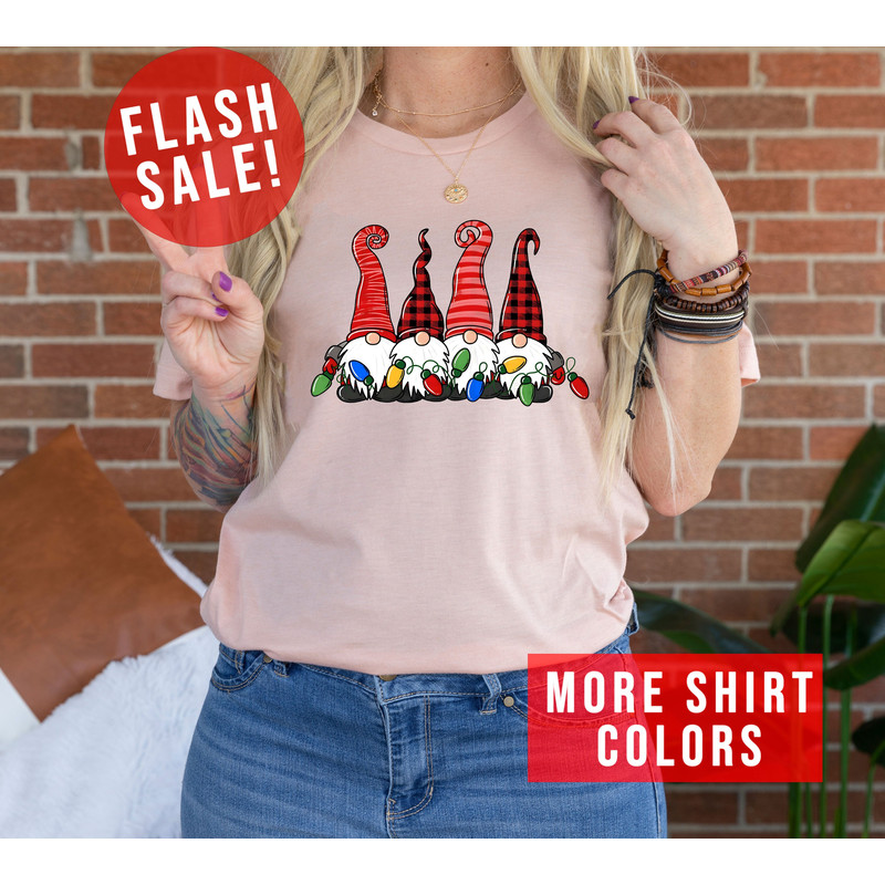 Hanging With My Gnomies Funny Christmas Clothing, Cute Holiday Xmas T-Shirt, Chilling Gnomies Tee, Funny Christmas Gift, Santa Gnomes Outfit.jpg