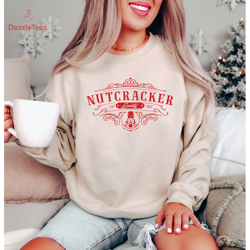 Nutcracker Sweets Since 1903 Cute Christmas Sweatshirt, Trendy Sugar Plum Fairy Crewneck, Christmas Holiday Sweatshirt, Xmas Vacay Hoodie.jpg