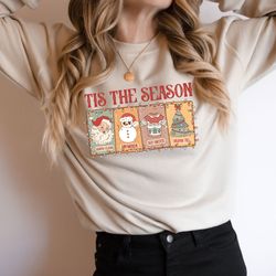 tis the season crewneck sweatshirt gift for christmas, christmas tarot cards shirt, xmas tis the season hoodie, winter t