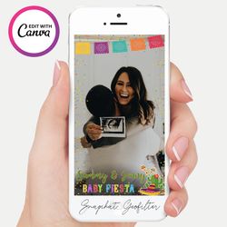 Baby Fiesta Snapchat Geofilter, Fiesta Snapchat Geofilter, Fiesta Snapchat Filter, Fiesta Baby Shower Party, Baby shower