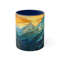 Stained Glass Style Mountain Mug Nature Inspired Coffee Cup Outdoor Design Drinkware Nature Mountain Scene Mug Dad Gift Coffee Mug 11oz 2.jpg
