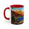 Stained Glass Style Mountain Range Coffee Mug Nature Inspired Tea Mug Outdoor Design Drinkware Stained Glass Nature Scene Cup Scenic Beauty 3.jpg