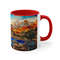 Stained Glass Style Mountain Range Coffee Mug Nature Inspired Tea Mug Outdoor Design Drinkware Stained Glass Nature Scene Cup Scenic Beauty 4.jpg