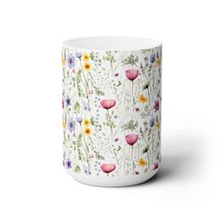 stunning boho wildflowers coffee mug vibrant floral coffee mug boho wildflowers