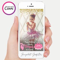 balerina snapchat geofilter, balerina birthday snapchat geofilter, balerina snapchat filter, balerina filter, balerina