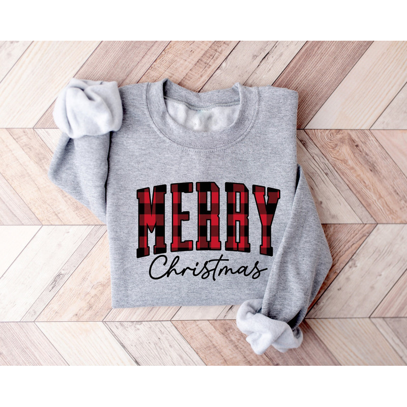 Buffalo Plaid Merry Christmas T-shirts,Buffalo Plaid Christmas Sweatshirt,Christmas Pjs,Christmas Gifts,Retro Christmas,Christmas Family Tee.jpg