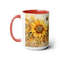 Sunflower Coffee Mug Rustic Floral Tea Cup Yellow Flower Tea Mug Vintage Sunflower Coffee Cup Sunflower Decor Drinkware Rustic Home Decor 6.jpg