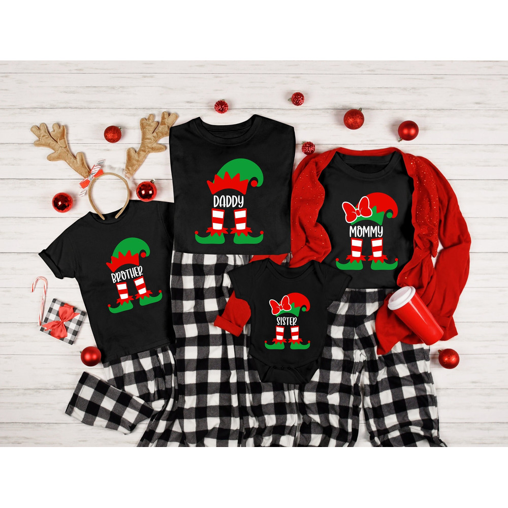 Custom Elf T-shirt, Funny Customizable Elf Tee, Funny Elf Shirts, Christmas Shirt, Xmas Gifts, Christmas Family Party Outfit, Xmas Clothes.jpg