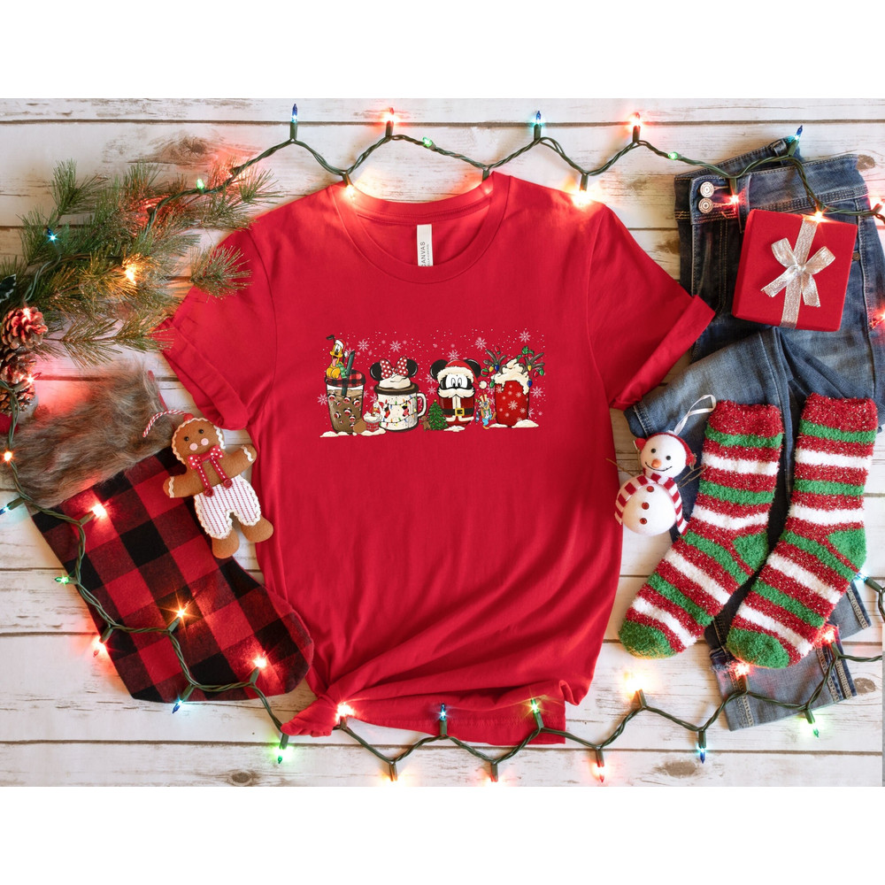 Disney Christmas Coffee Sweatshirt, Christmas Latte, Coffee Lover, Xmas Shirt, Coffee T-Shirts, Gift For Her, Christmas Vacation Disney Tee.jpg
