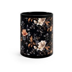 unique vintage flower mug retro vintage floral tea mug orange and white vintage