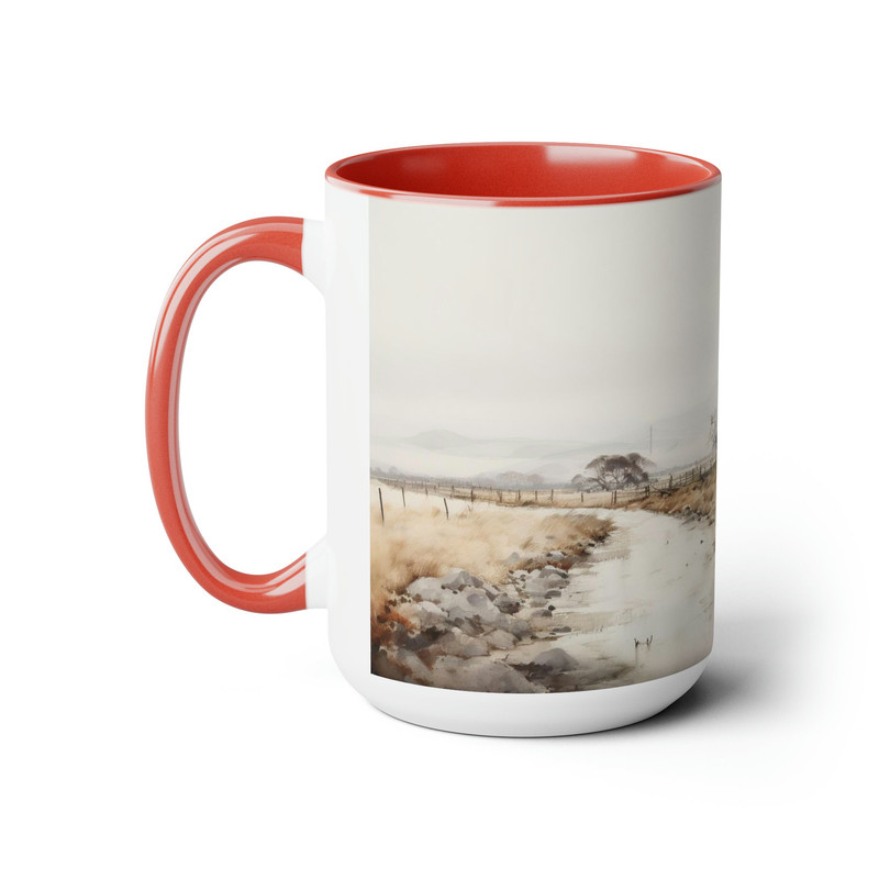 Vintage Landscape Coffee Mug Country Scenery Tea Cup Rustic Countryside Ceramic Mug Farmhouse Style Drinkware Retro Countryside Coffee Cup 6.jpg