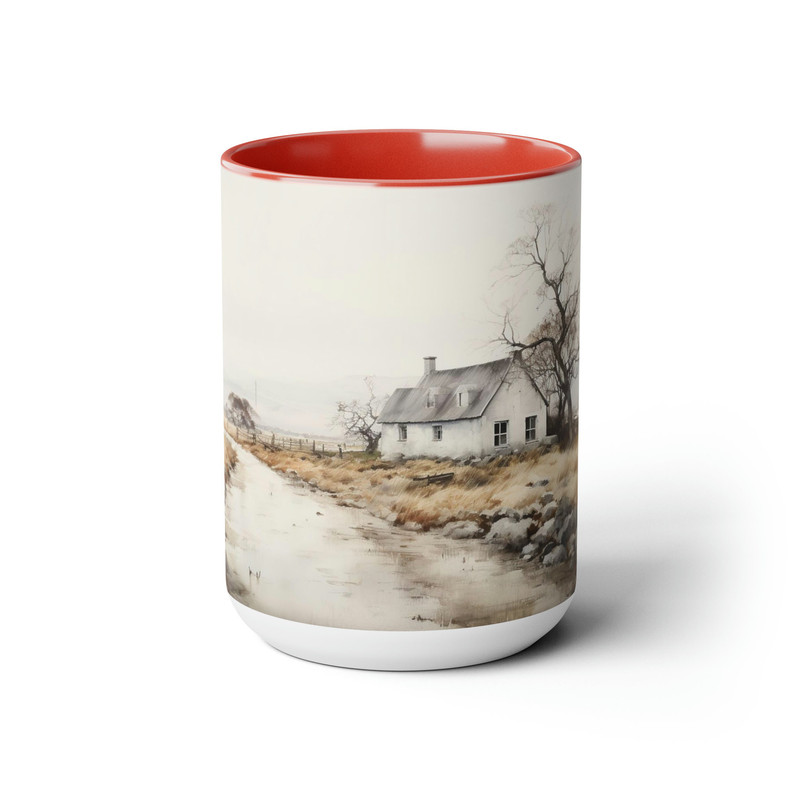 Vintage Landscape Coffee Mug Country Scenery Tea Cup Rustic Countryside Ceramic Mug Farmhouse Style Drinkware Retro Countryside Coffee Cup 7.jpg