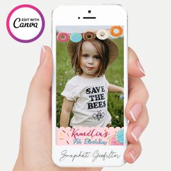 donuts snapchat geofilter, donuts birthday snapchat geofilter, donuts snapchat filter, donuts filter, donuts party